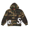 Supreme Big Logo Zip Up Hooded Sweatshirt Woodland Camo