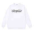 Off-White White Floral Vine Typography Crewneck Sweatshirt