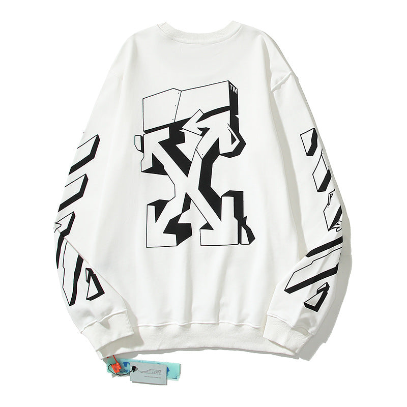 Off-White White 3D Block Arrow Crewneck Sweatshirt