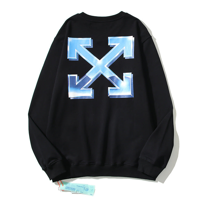 Off-White Black 3D Metallic Gradient Arrow Crewneck Sweatshirt
